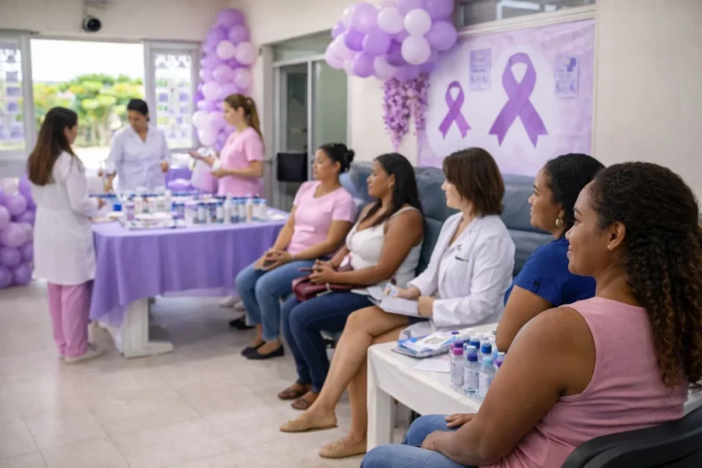 Saúde realiza ação do Março Lilás nas UBS e reforça prevenção ao câncer do colo do útero
